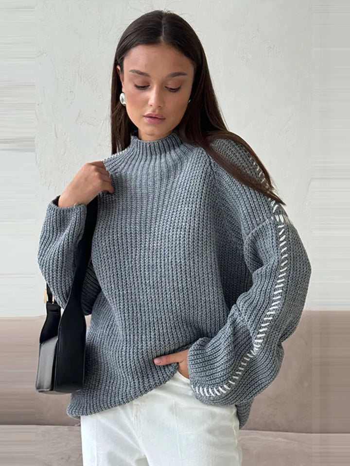 Lina | Warmer Damen-Strickpullover mit Struktur