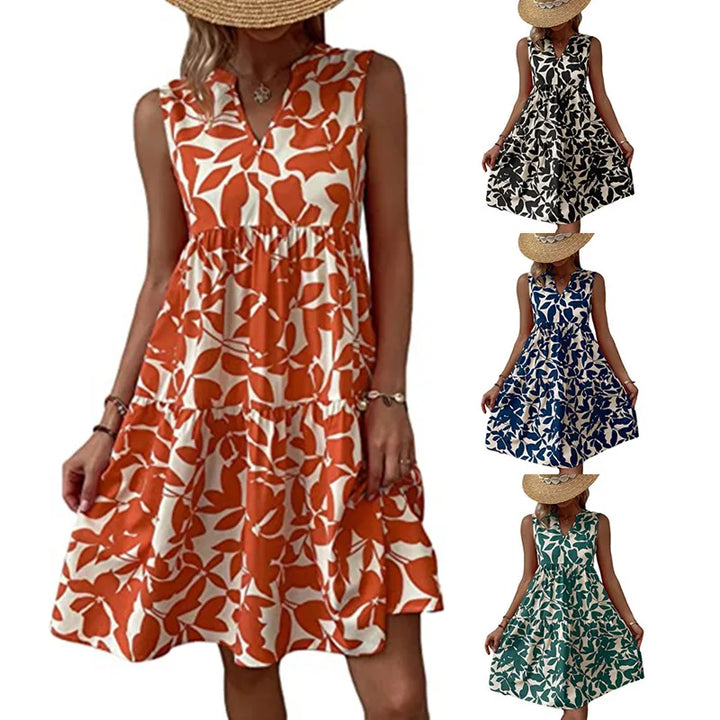 Catalina | Minikleid Boho-Druck Strand-Sommerkleid
