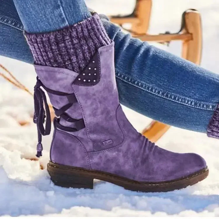 Leonie | Warme Damen Winterstiefel mit Profilsohle