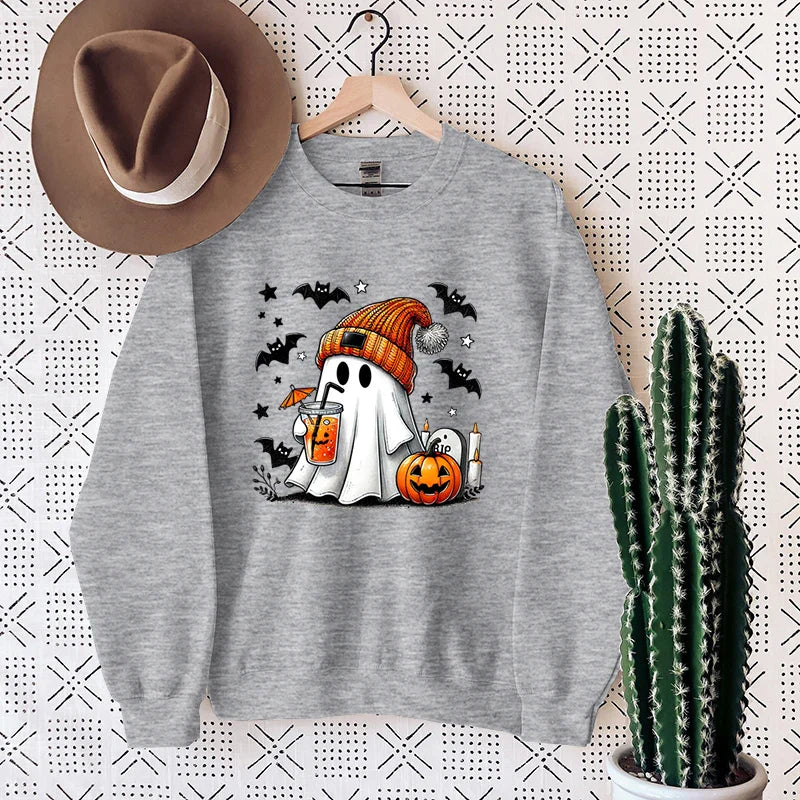 NovaWeen | Kuscheliges Halloween Sweatshirt mit Geist-Print