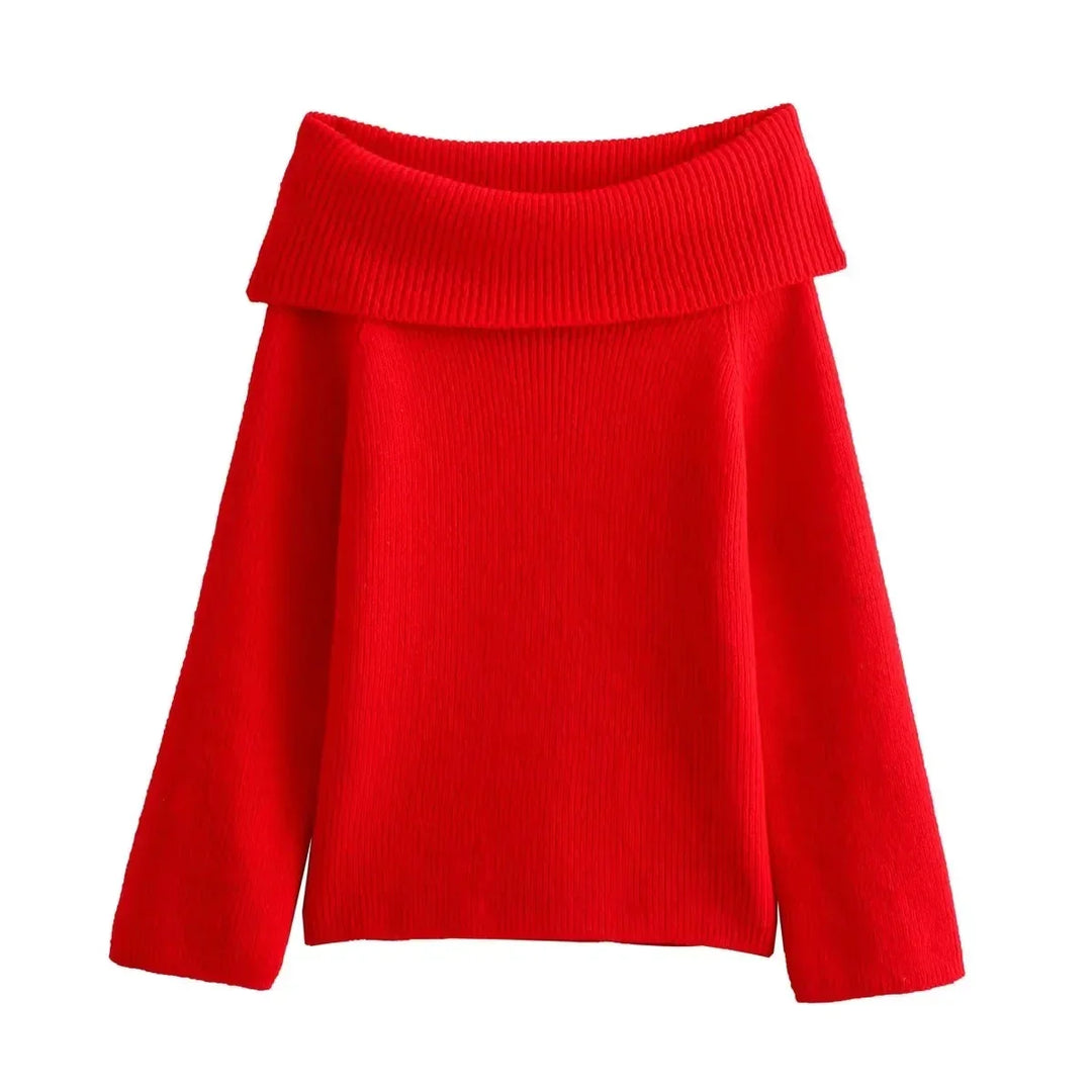 Lara | Schulterfreier Pullover mit weichem Stoff