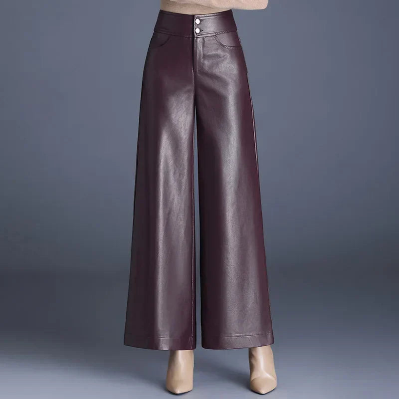 Julia | Weite Damen Lederhose stilvoll elegant