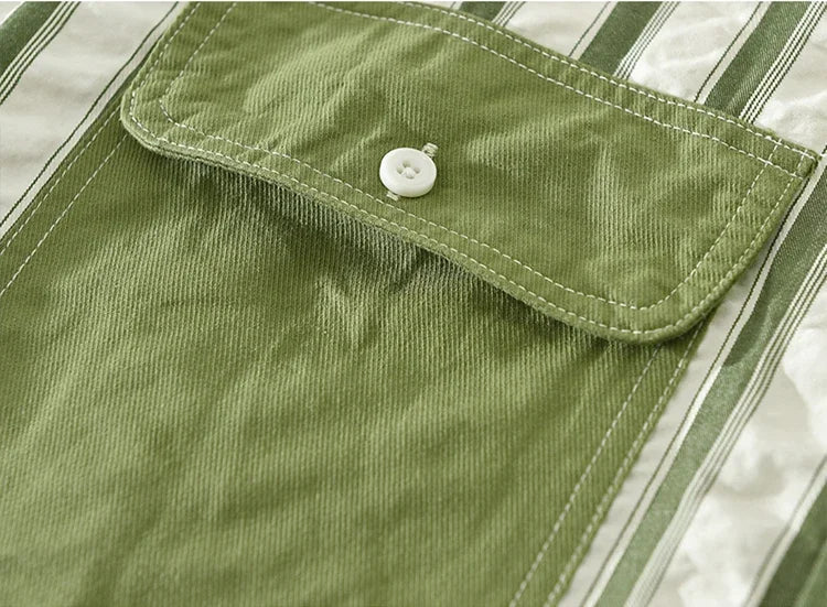 Latitude Stripes | Lässiges Button-Up in Übergröße