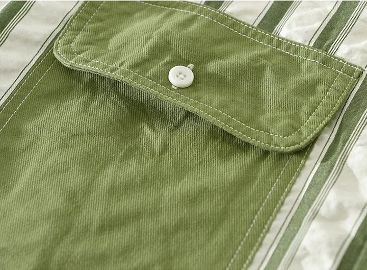 Latitude Stripes | Lässiges Button-Up in Übergröße