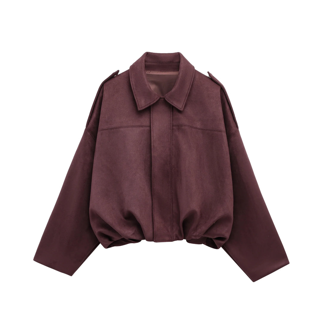 Mia | Elegante Wildleder Bomberjacke Damen für City-Looks