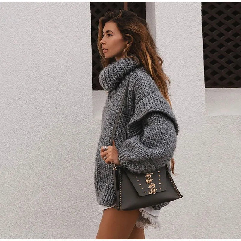 Übergroßer Pullover mit weichem Stoffmaterial