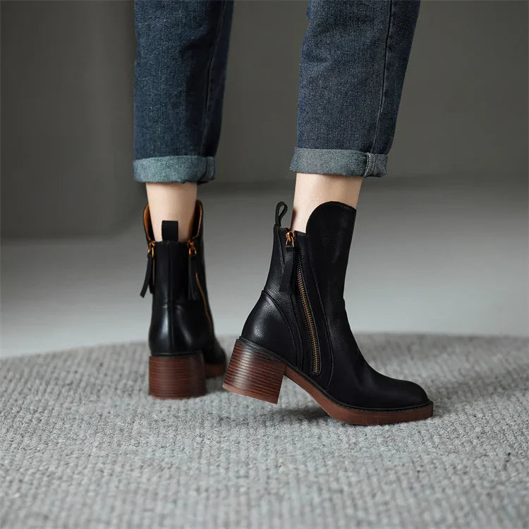 Gracia | Lederstiefeletten mit zeitloser Silhouette