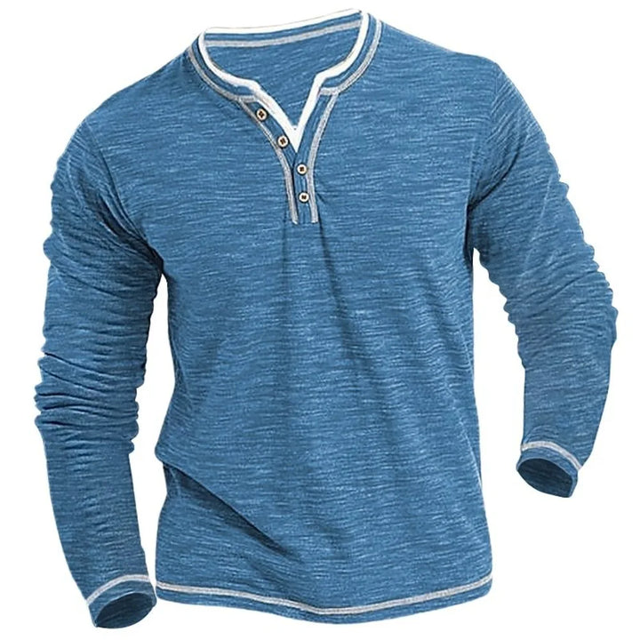 Lukas | Herren Langarmshirt mit V-Ausschnitt