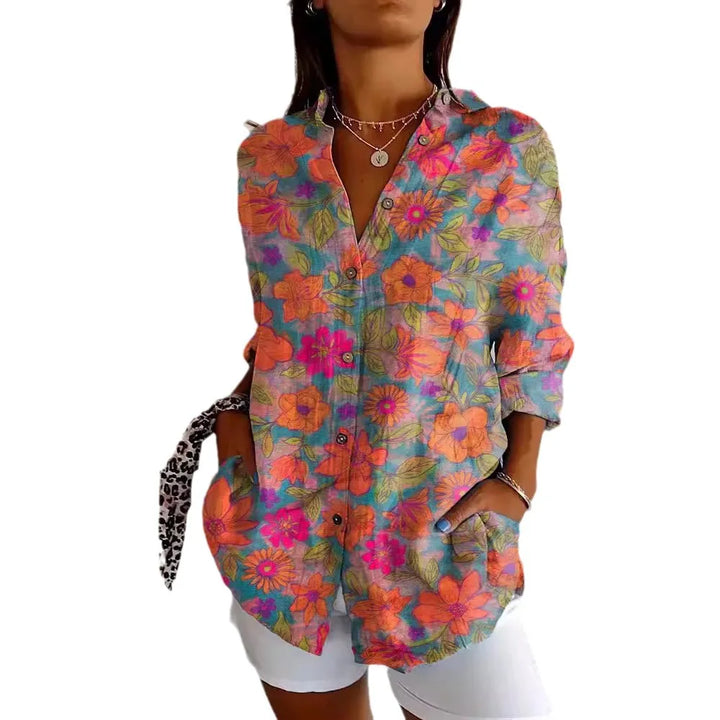 Natalie | Bluse mit buntem Muster in Modernoptik