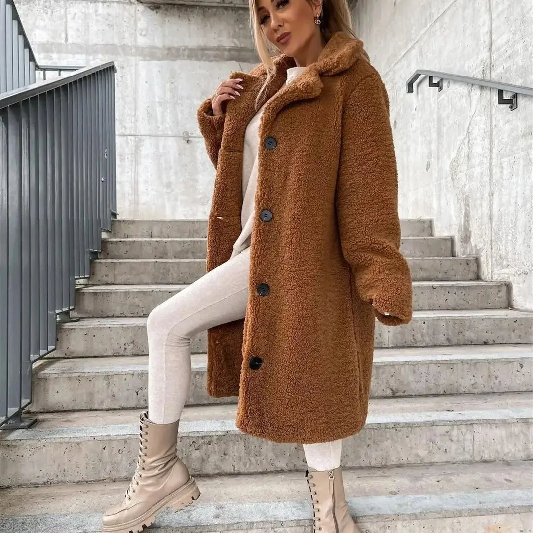 Sophie | Kuschelige Teddyjacke Damen warm & stylisch