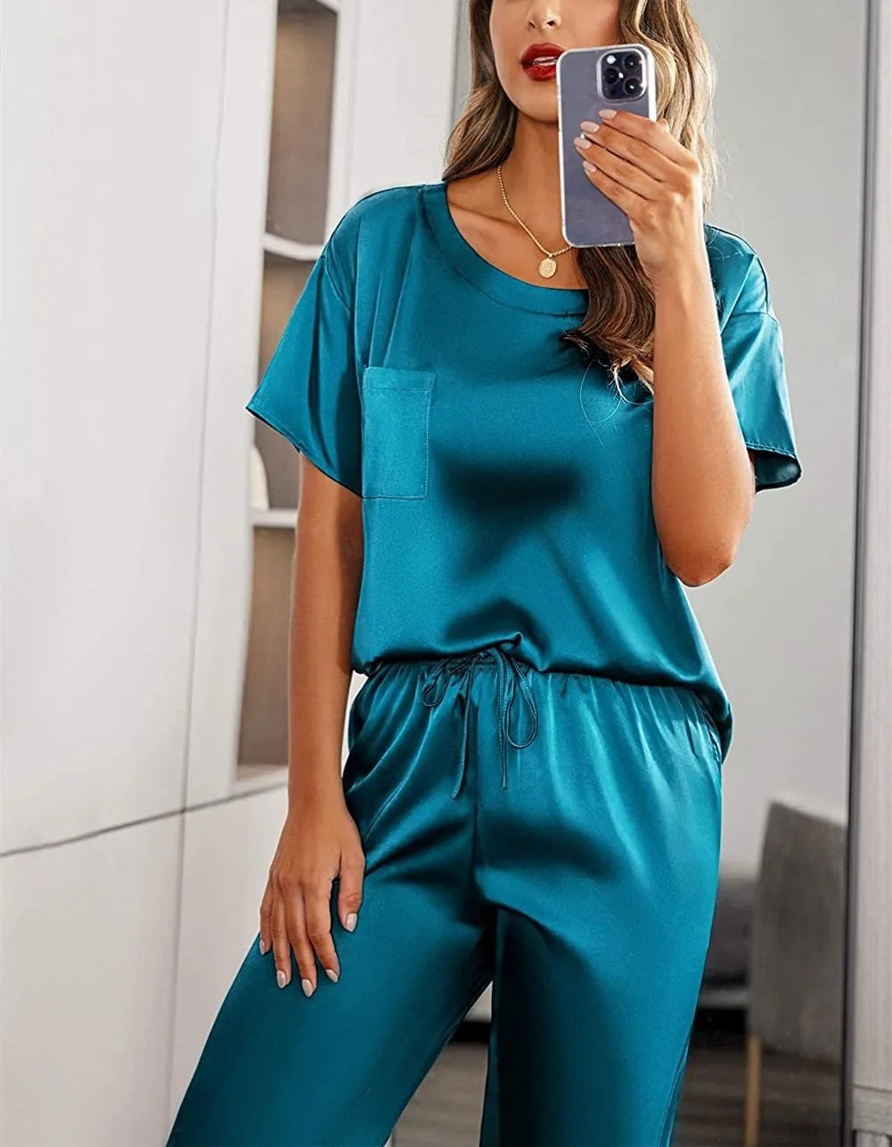 Gabriëlla | Satin Schlafanzug-Set für stilvolle Nächte