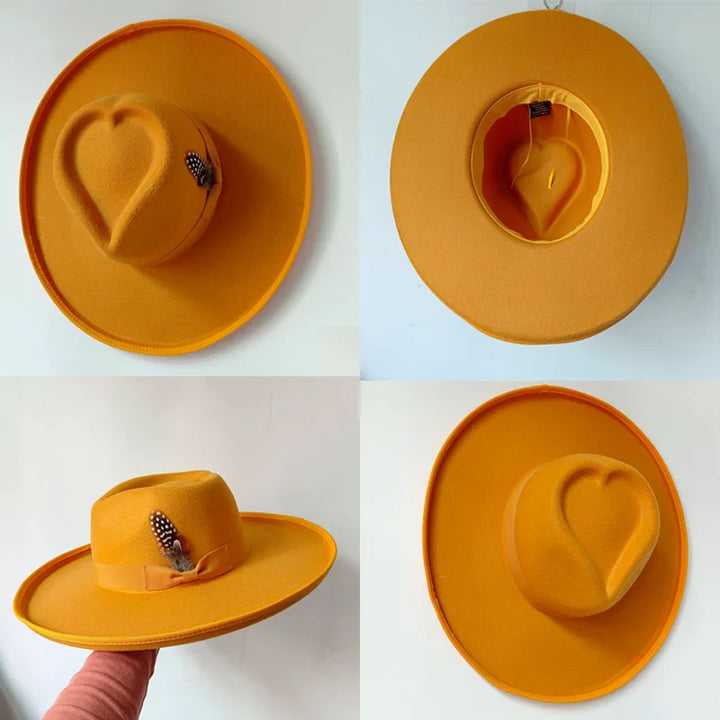 Amore Fedora Herz Hut für romantische Sommerlooks
