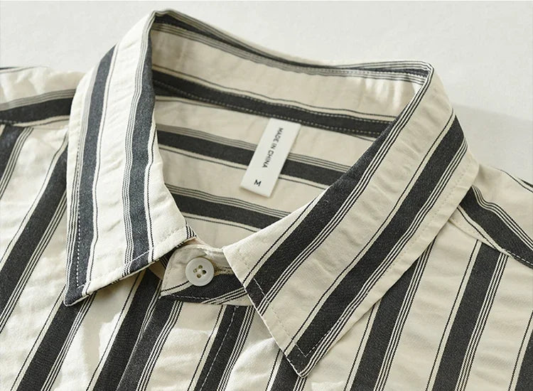 Latitude Stripes | Lässiges Button-Up in Übergröße