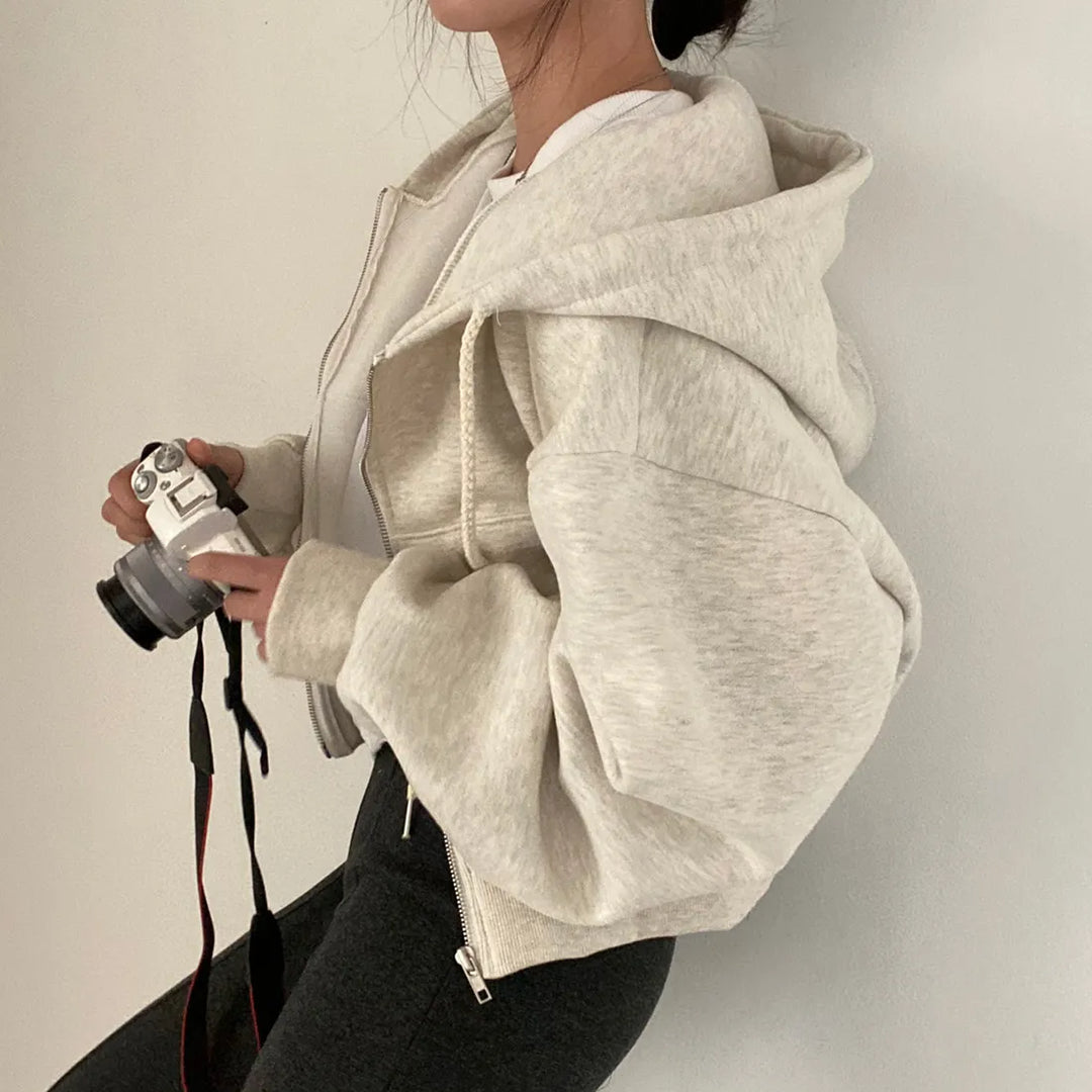 Mara | Lässiges Sweatshirt Damen mit Reißverschluss