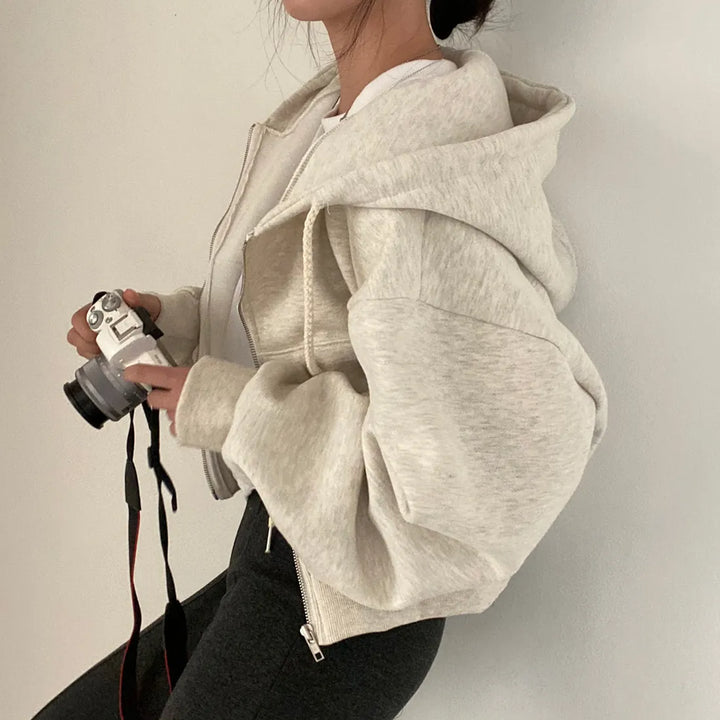 Mara | Lässiges Sweatshirt Damen mit Reißverschluss
