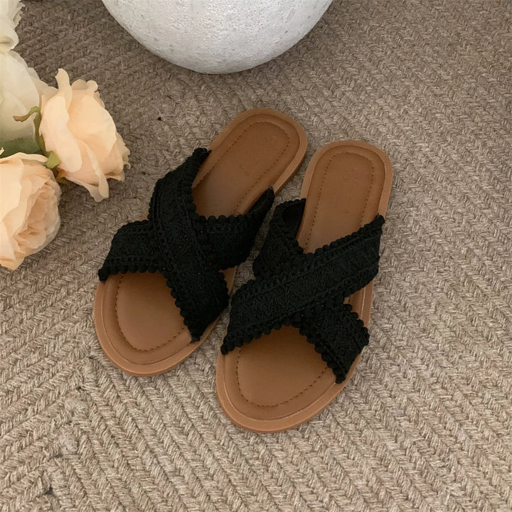2024 Sommer Sandalen mit gekreuzten Bändern und Komfortsohle