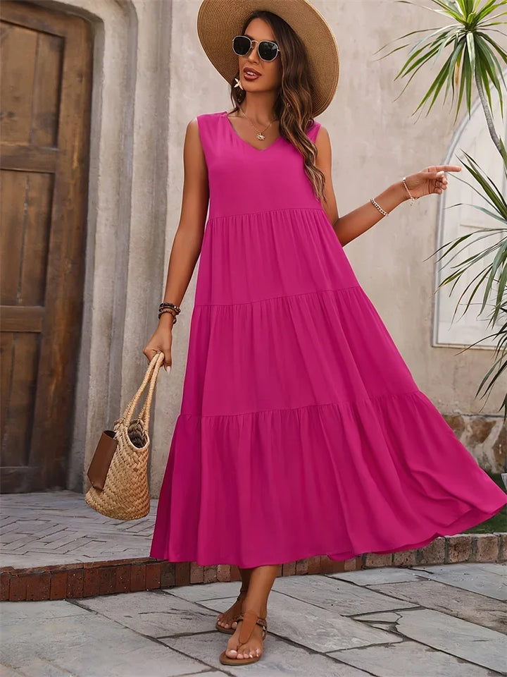 Mia | Modisches Maxikleid Damen Elegant Chic