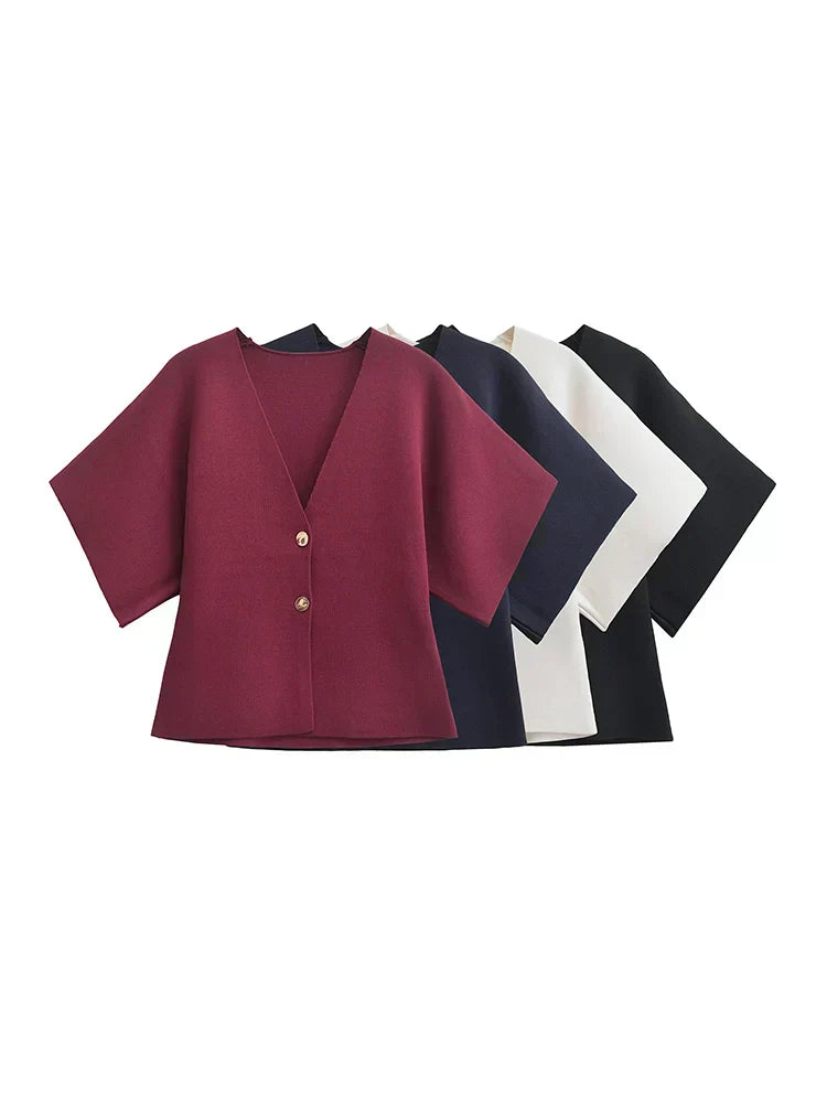 Lina | Minimalistische Bluse mit Knopfleiste