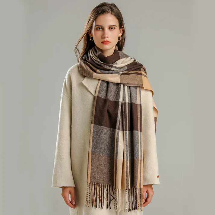 Darla | Warmer Kaschmirschal mit Karomuster