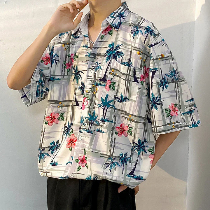 Tropical Summer Breezy Baumwollhemd für heiße Sommertage