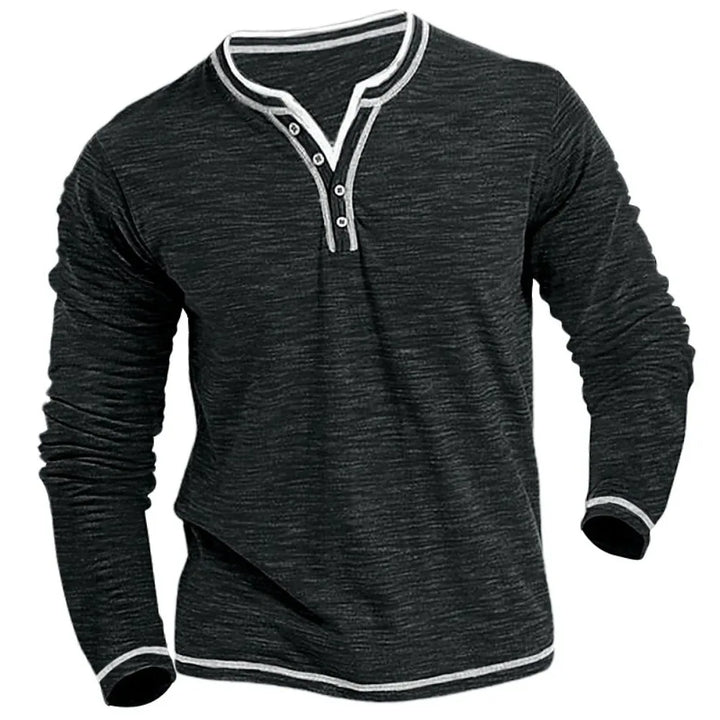 Lukas | Herren Langarmshirt mit V-Ausschnitt