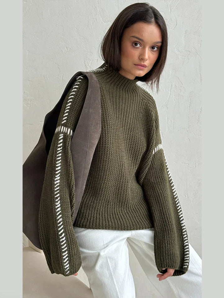 Lina | Warmer Damen-Strickpullover mit Struktur