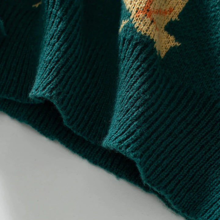 Herbstpullover | Kuschelig mit Laubmotiv – für gemütliche Stunden