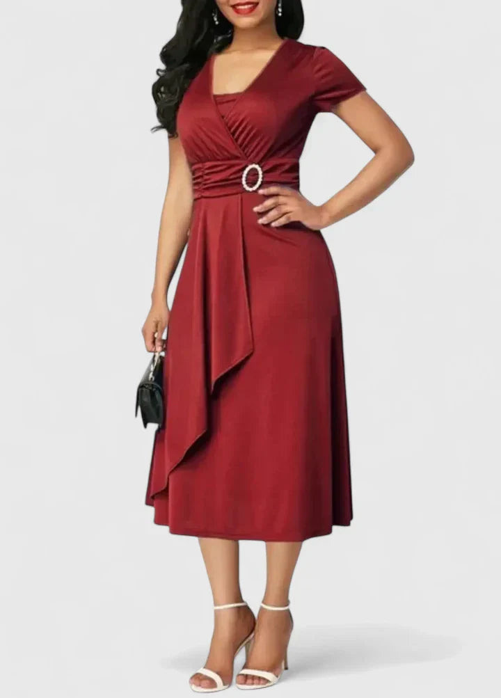 Laura | Schlichtes Midikleid Damen stilvoll & modern