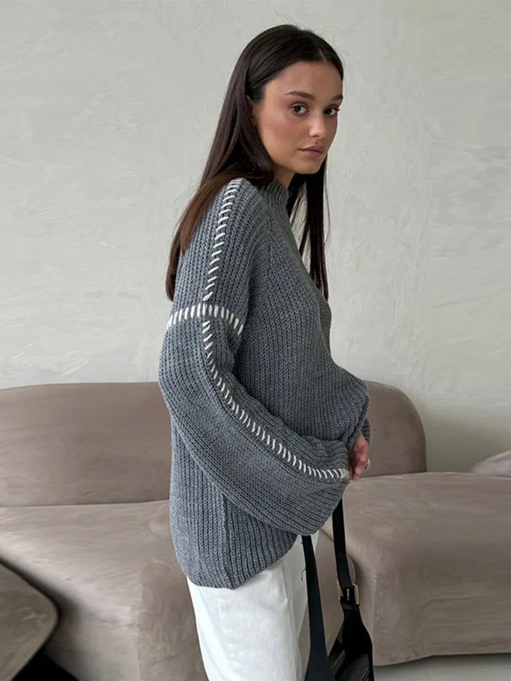 Lina | Warmer Damen-Strickpullover mit Struktur
