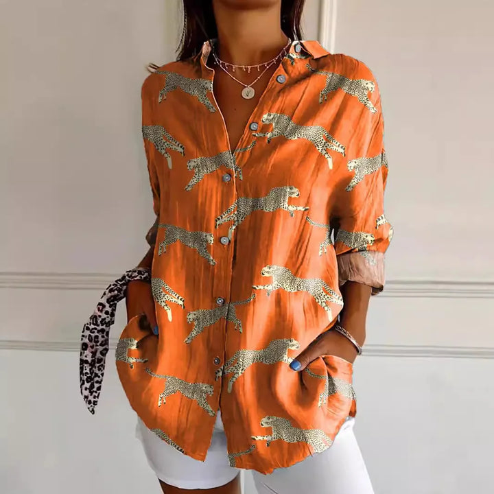 Natalie | Bluse mit buntem Muster in Modernoptik