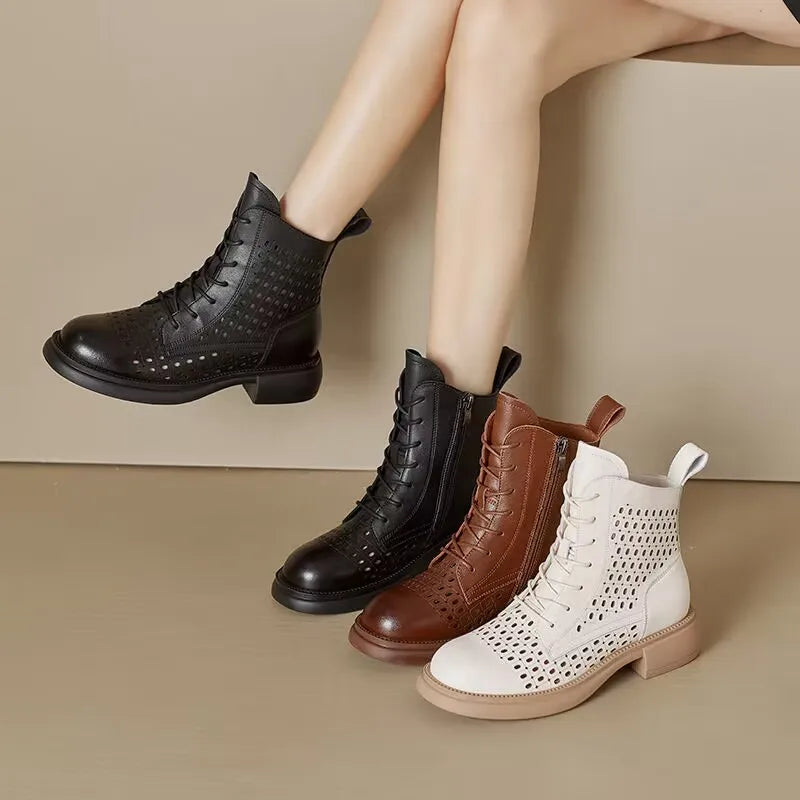 Modische Hohlstiefel mit bequemer Passform für Damen