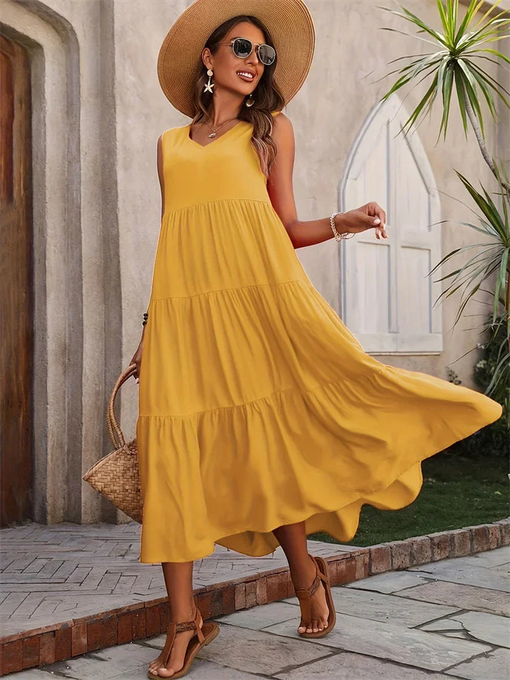 Mia | Modisches Maxikleid Damen Elegant Chic