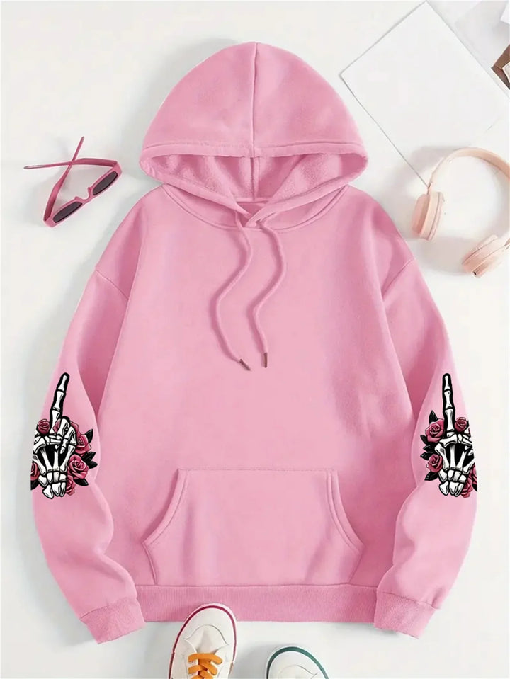 Camellia | Kapuzenpulli mit lustigem Aufdruck für Freizeitspaß