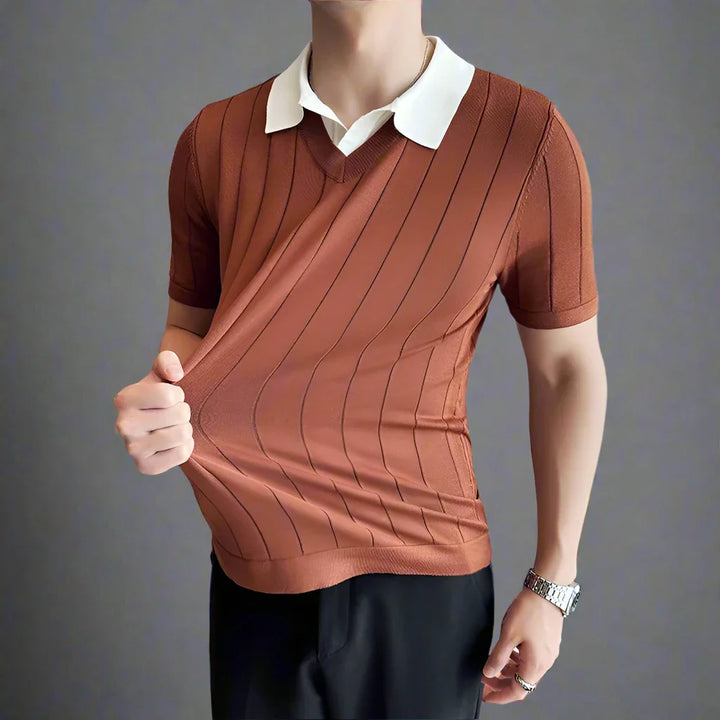 VICTOR LANCASTER | Mehrlagiges Strickpolo