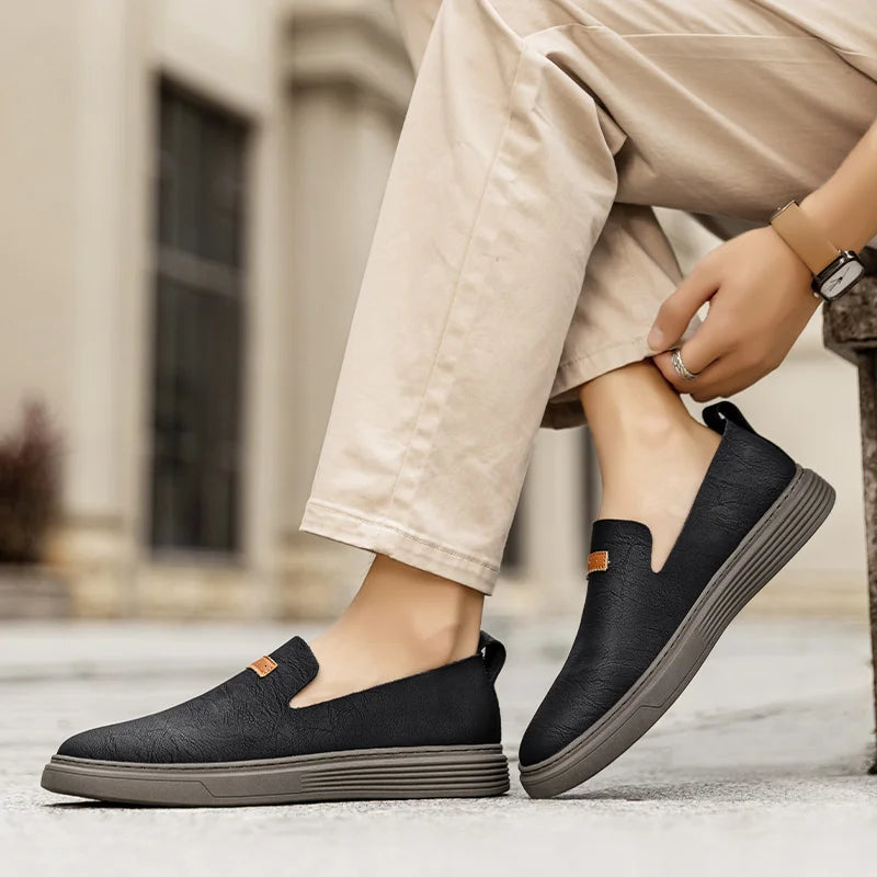 Echte Leder Slipper im venezianischen Stil
