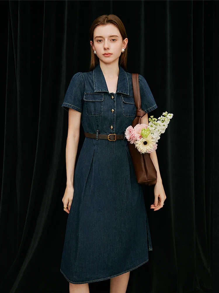 Malibu | Ausgestelltes Denimkleid mit Flair