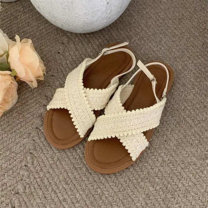 2024 Sommer Sandalen mit gekreuzten Bändern und Komfortsohle
