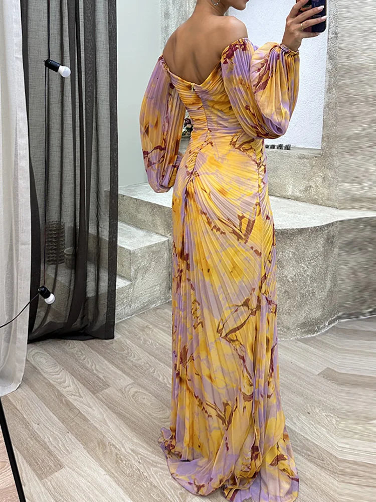 Rozalia | Elegantes Kleid mit buntem Musterdesign