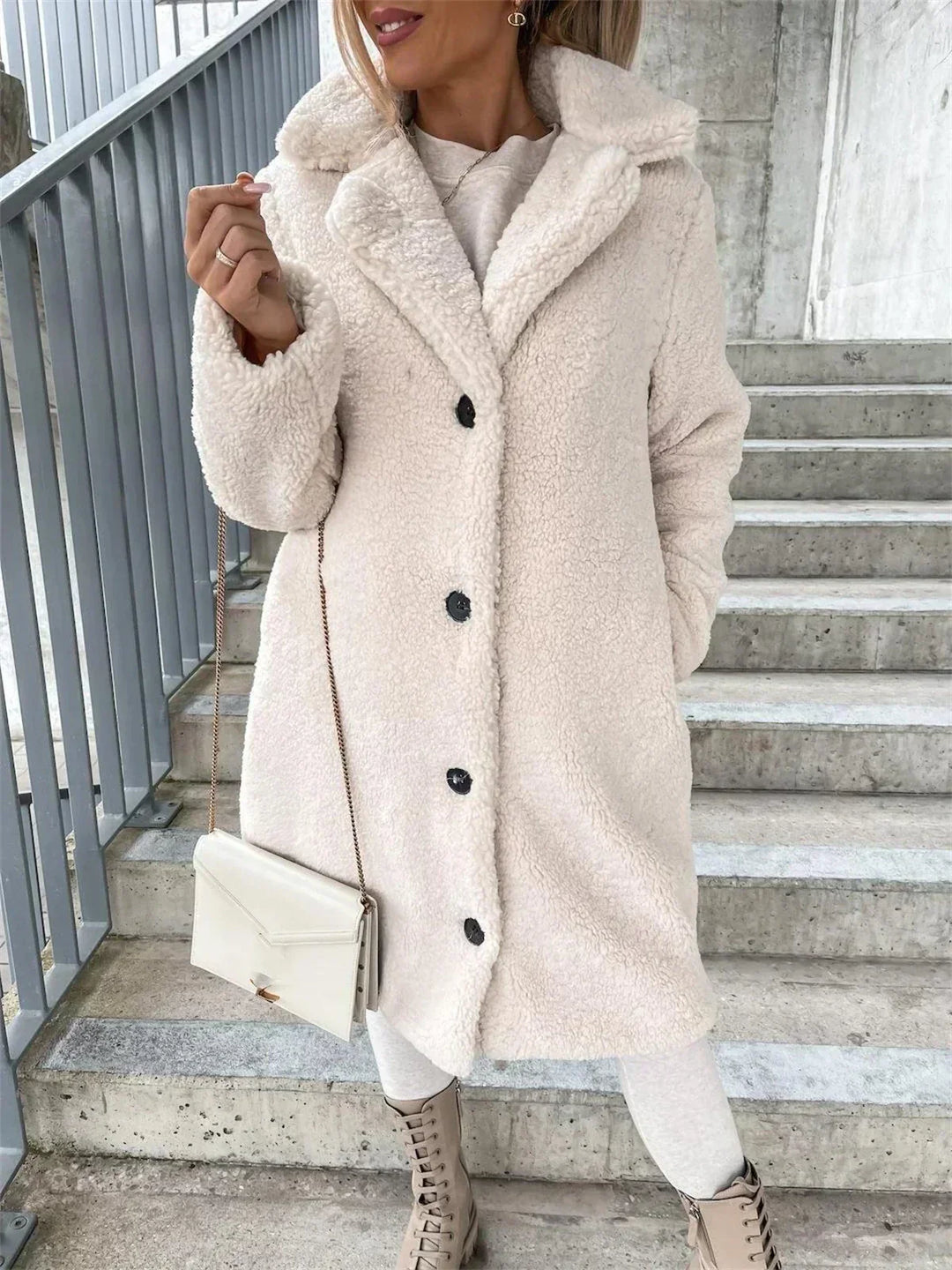 Sophie | Kuschelige Teddyjacke Damen warm & stylisch