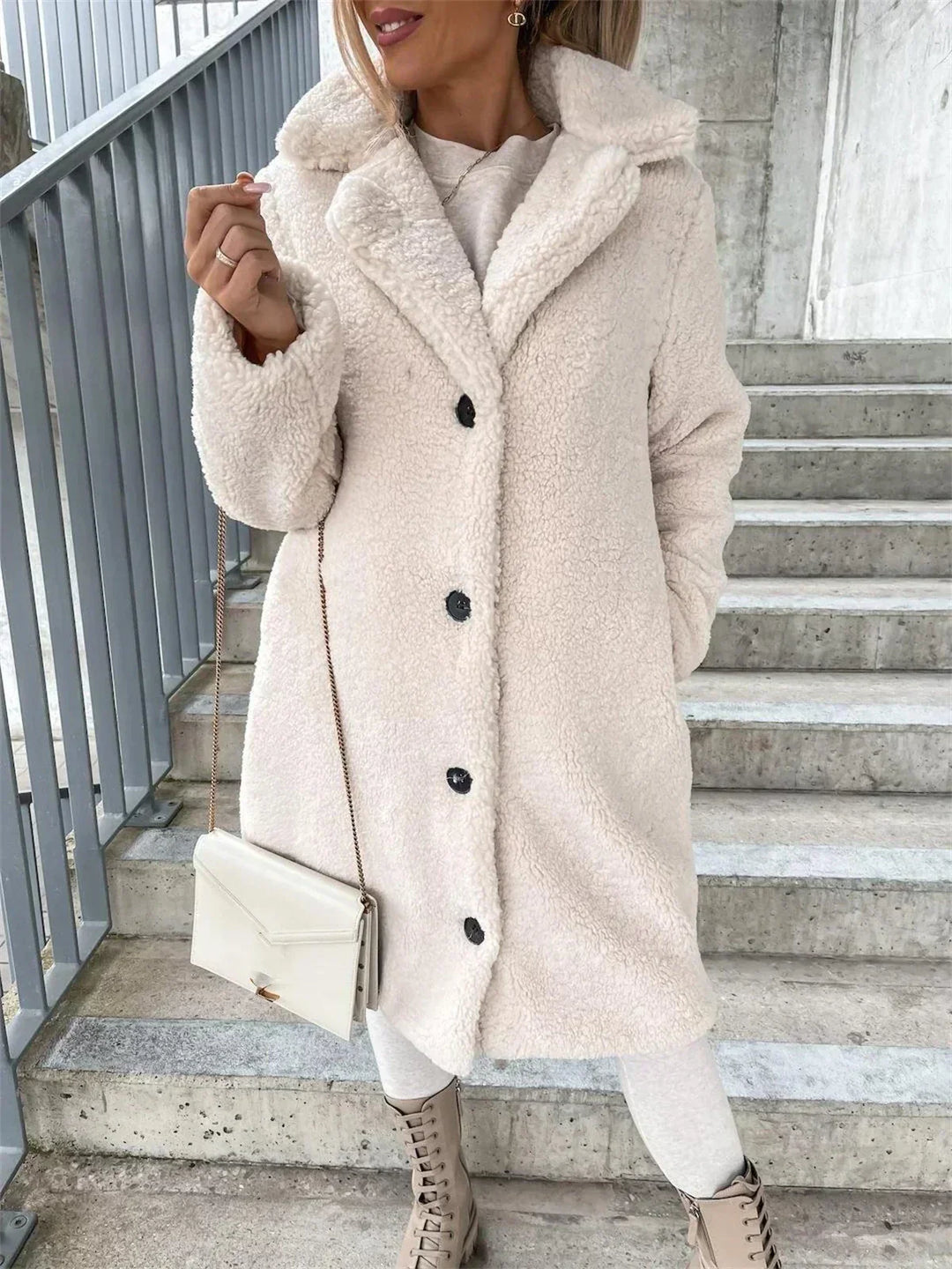 Jana | Lässige Damen-Teddyjacke trendy warm