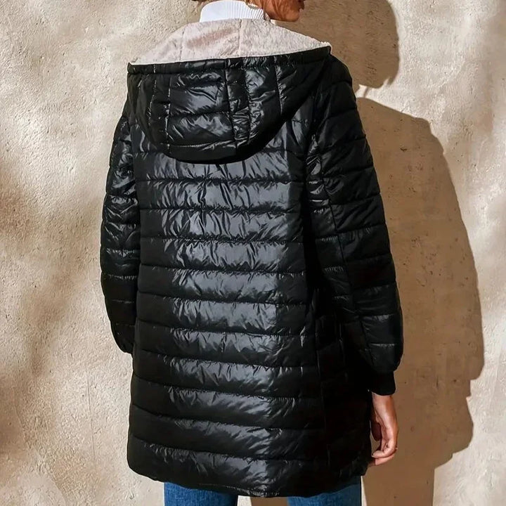 Zara | Lange gesteppte Damenjacke für Herbst/Winter