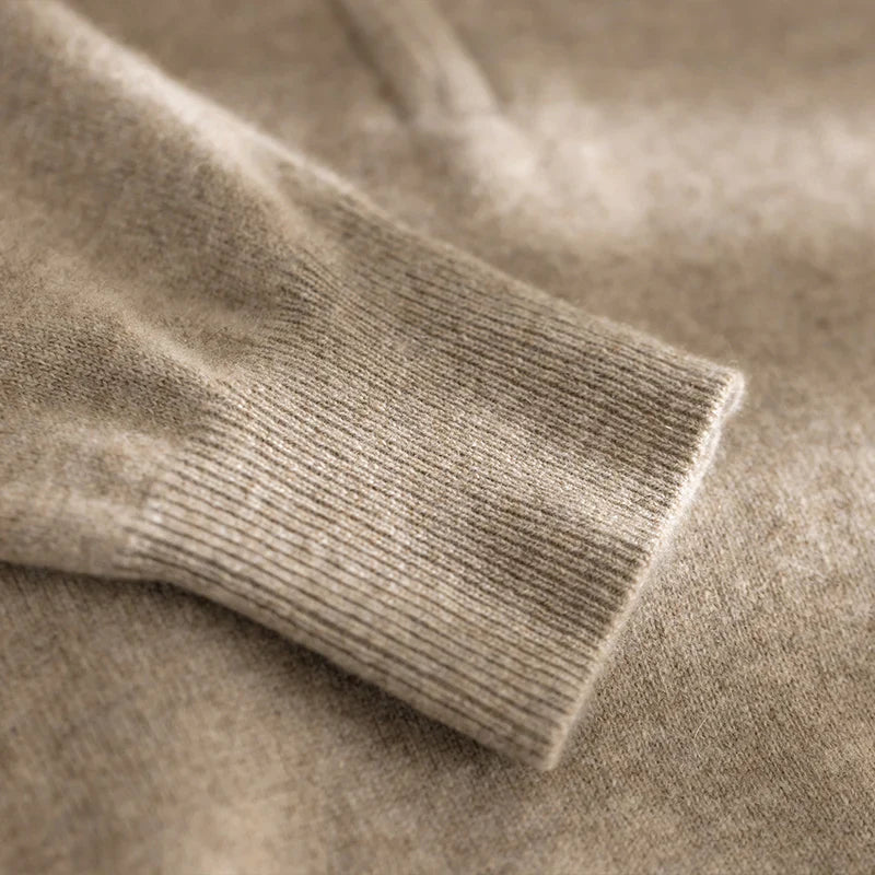 Milano | Kaschmirpullover mit halbem Reißverschluss
