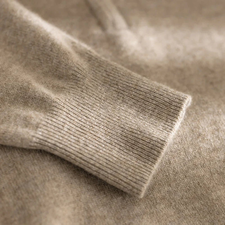 Milano | Kaschmirpullover mit halbem Reißverschluss