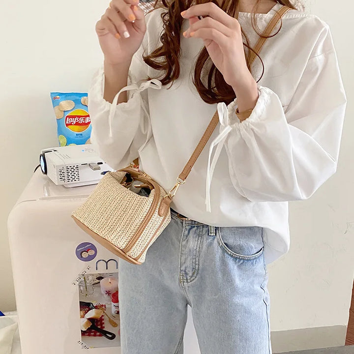 Rosalia | Geflochtene Beuteltasche mit Stil