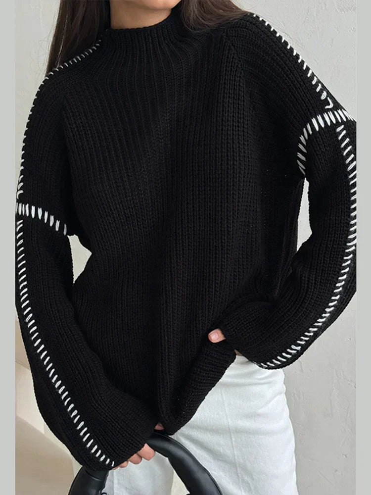 Lina | Warmer Damen-Strickpullover mit Struktur