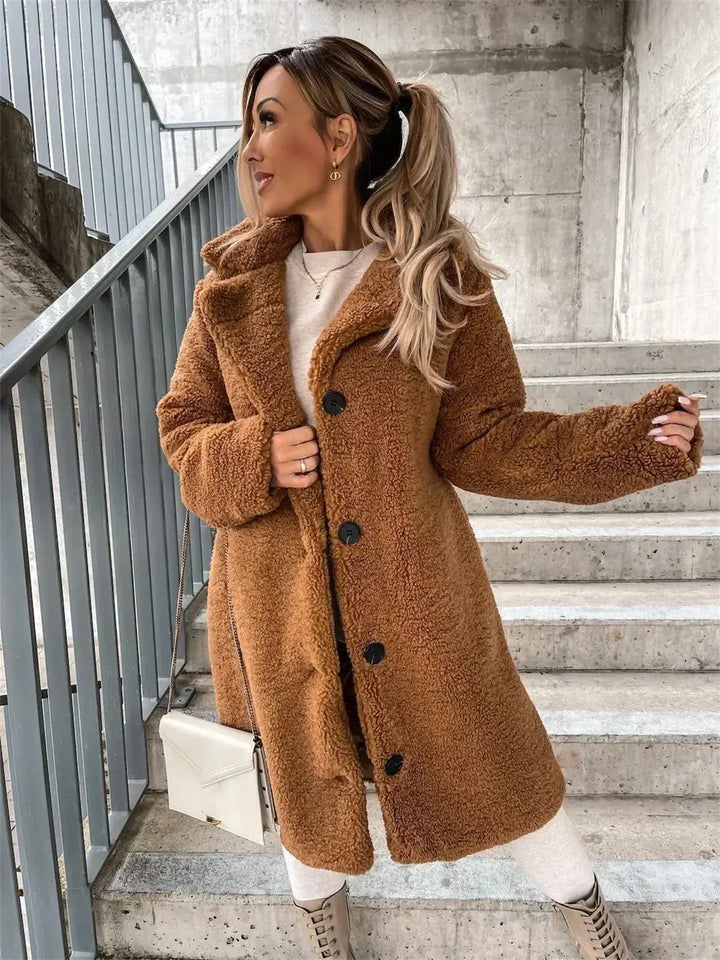 Sophie | Kuschelige Teddyjacke Damen warm & stylisch