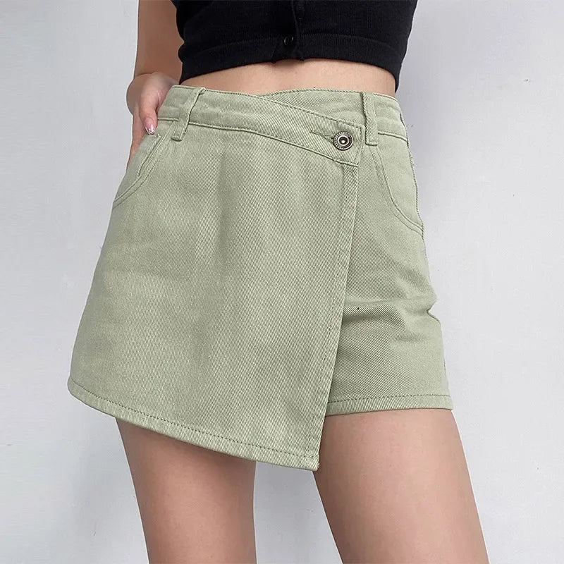 Olivia | Denim Mini-Rock für lässige Sommerlooks im Alltag
