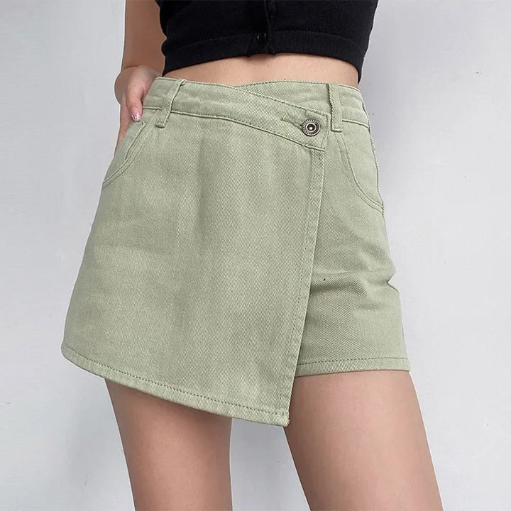 Olivia | Denim Mini-Rock für lässige Sommerlooks im Alltag
