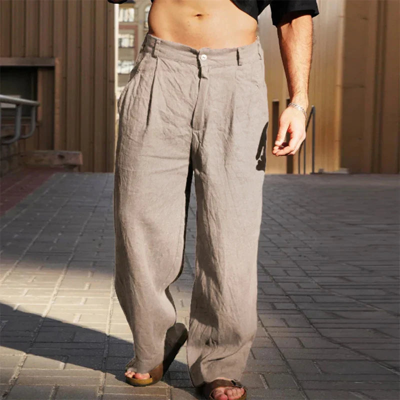 Sophie | Stylische Hose aus Leinen mit weitem Schnitt