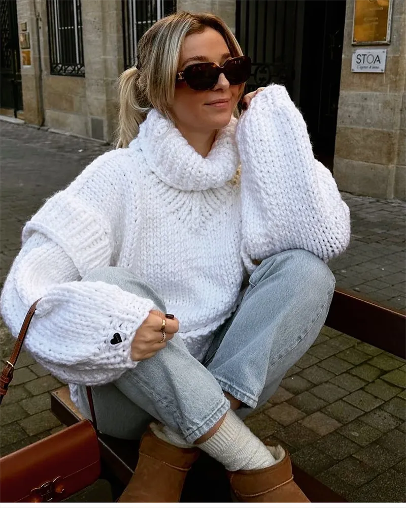 Übergroßer Pullover mit weichem Stoffmaterial